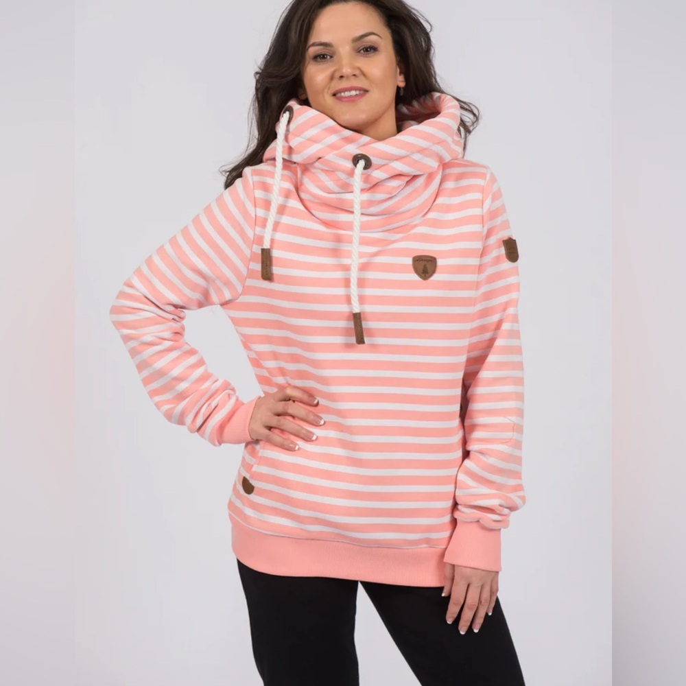 Wanakome womens Artemis Printed Peach Stripe
Hoodie Small